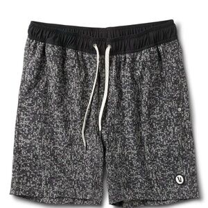 Vuori Men's Gray Pixel Print Performance Shorts